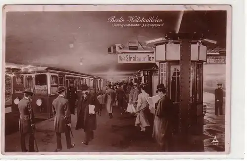 28433 Ak Berlin Sous-terrain Gare "Leipzigerplatz" 1908