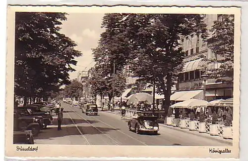 28406 Ak Düsseldorf Königsallee mit Verkehr um 1940