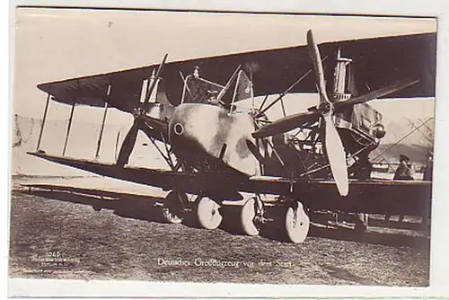 28391 Ak Deutsches Großflugzeug vor dem Start um 1910