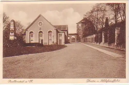 28364 Ak Ballenstedt Theater und Schloßauffahrt um 1930