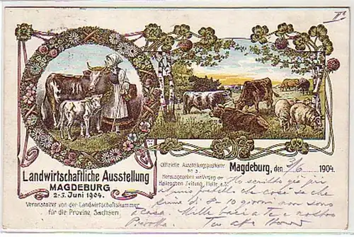 28330 Ak Landwirtschaftliche Ausstellung Magdeburg 1904
