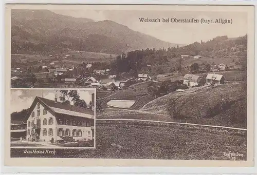 28320 Ak Weissach près de la Baie de l'Oberstau (bayr. Allgäu) Gasthaus Koch vers 1920