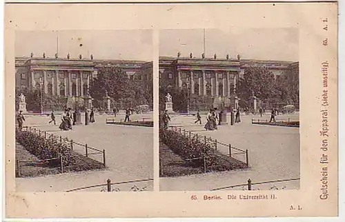 28309 Ak stéréoscope Berlin Université II vers 1920