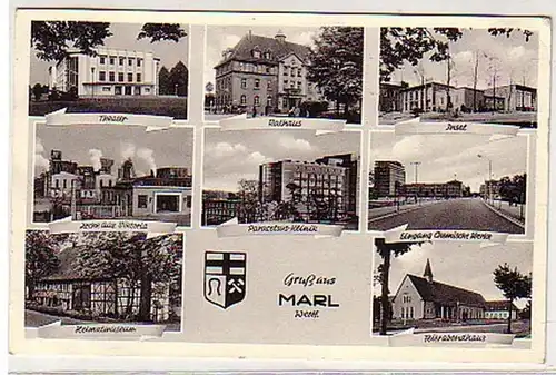 28288 Mehrbild Ak Gruß aus Marl in Westfalen 1959
