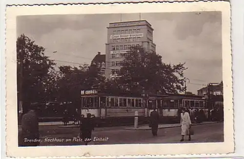 28264 Ak Dresden Hochhaus am Platz der Einheit 1954