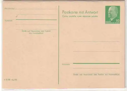 28228 Carte postale complète avec 10 centimes de W. Ulbricht