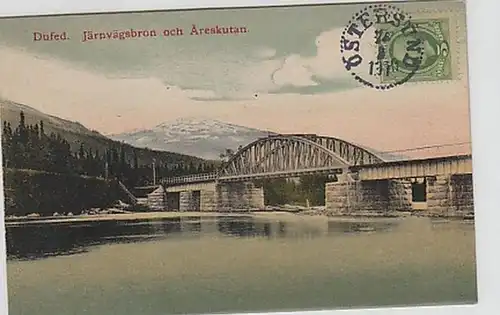 28184 Ak Dufed Schweden Jänvägsbron och Äreskutan 1910