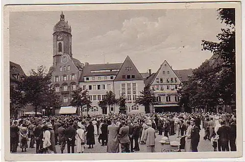 28162 Ak Jena Marktplatz beim Sonntagsbummel 1943