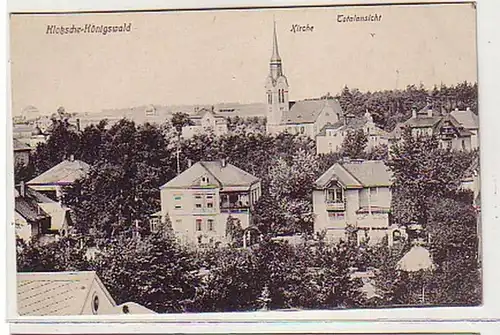 28134 Ak Klotzsche Königswald Kirche Totalansicht 1910
