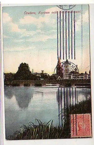 28091 Ak Örebro Kyrkan och Kallbadhuset 1910