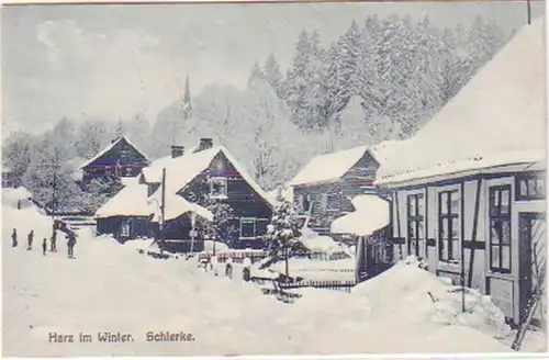 28043 Ak Schierke résine de champ de poste en hiver 1914
