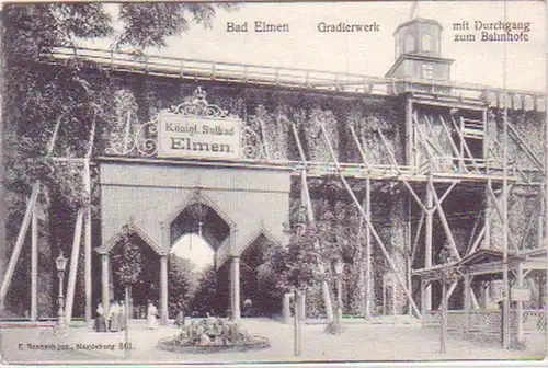 28042 Feldpost Ak Bad Elmen Gradierwerk Durchgang 1915