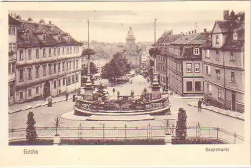 28008 Ak Gotha Hauptmarkt um 1920