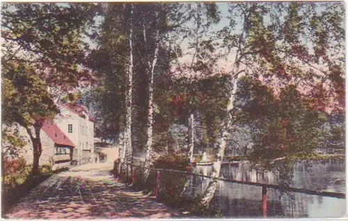27995 Ak Limbach in Sa. Partie an der Knaumühle um 1920