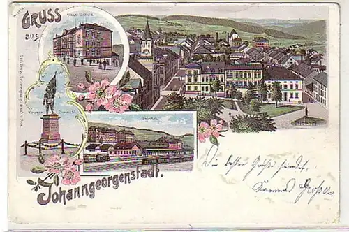 27991 Ak Lithographie Gruß aus Johanngeorgenstadt 1899