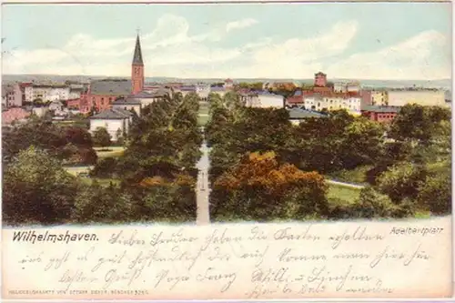 27990 Ak Wilhelmshaven Adalbertplatz 1908