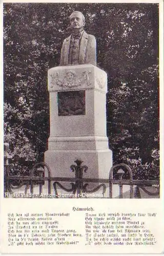 27989 Ak Rudolstadt Anton Sommer Denkmal 1935