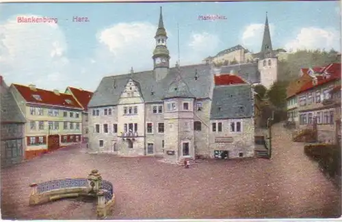 27984 Ak Blankenburg Harz Marktplatz autour de 1920