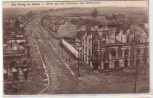 27971 Ak Blick auf die Trümmer von Schirwindt 1916
