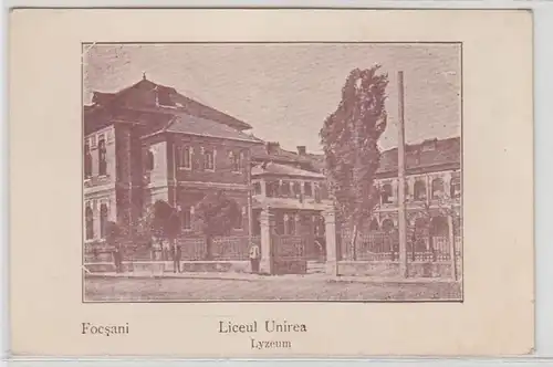 27968 Ak Foc?ani Rumänien Liceul Unirea Lyzeum um 1920