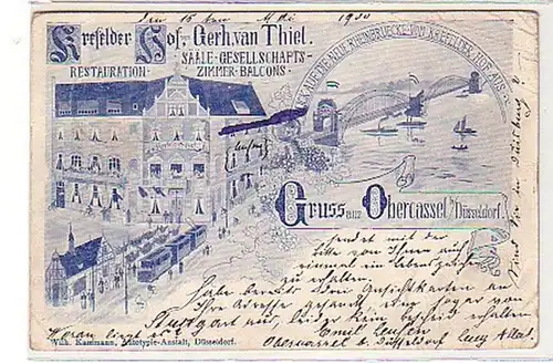 27847 Ak Salutation de Obercassel à Düsseldorf 1900