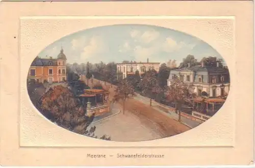 27827 Feldpost Ak Meerane Schwanefelderstrasse 1915