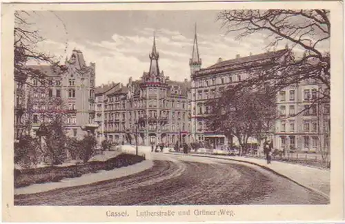 27826 Ak Cassel Lutherstrasse und grüner Weg 1925