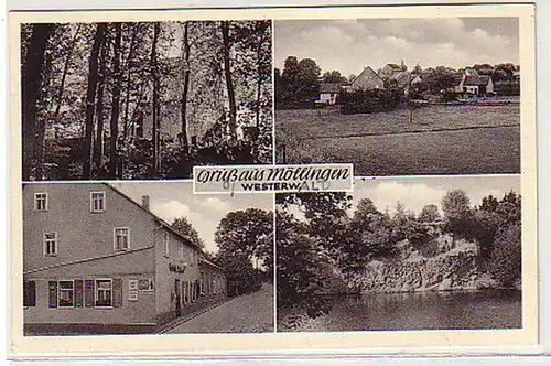 27802 Ak Gruß aus Möllingen im Westerwald 1949