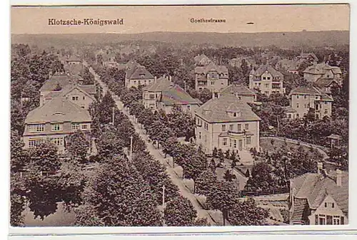 27770 Ak Klotzsche Königswald Goethestraße um 1910