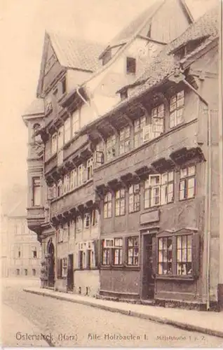 27751 Ak Osterwieck Constructions en bois dans la rue centrale 1908