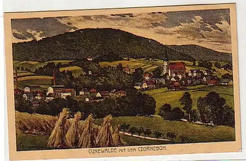 27721 Ak Cunewalde mit dem Czorneboh um 1920