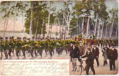 27683 Ak Dresden Schützenregiment Nr.108 auf dem Marsch