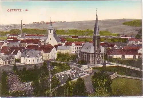 27679 Ak Ostritz in Sachsen Totalansicht um 1910