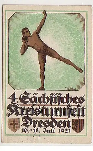 27675 Ak 4. Sächs. Festival de tour de cercle Dresde 1921