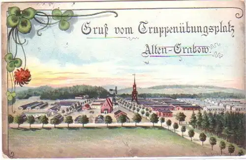 27616 Ak Gruß vom Truppenübungsplatz Alten Grabow 1909