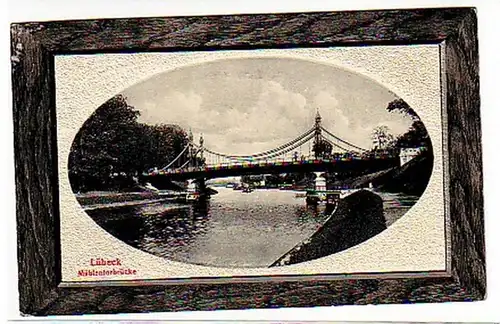 27611 Ak Lubeck Pont de la porte de moulin 1911