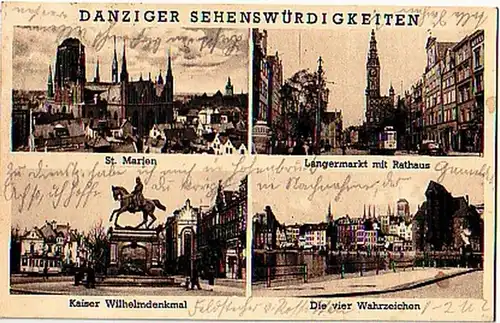 27595 Multi-image Ak Monuments historiques de Danzier vers 1928