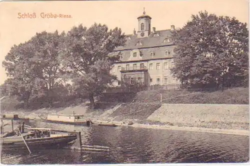 27585 Ak Schloß Riesa Gröba 1913
