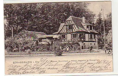 27558 Ak Strasbourg ferme alsacienne 1901