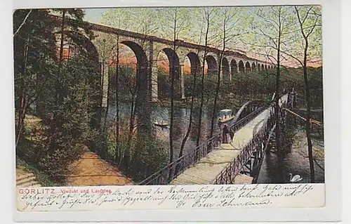 27525 Ak Görlitz Viadukt und Laufsteg 1905