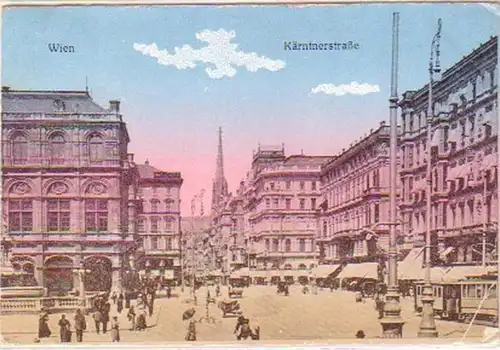 27514 Ak Wien Kärtnerstraße avec trafic 1914