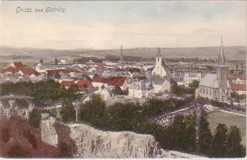 27507 Ak Gruss aus Ostritz Totalansicht 1908