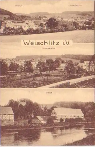 27486 Mehrbild Ak Weischlitz i. Vogtland Bahnhof um 1930