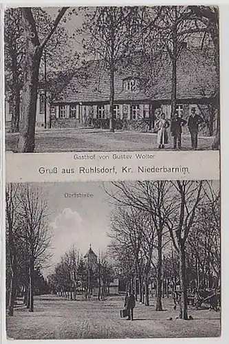 27428 Mehrbild-Ak Gruss aus Ruhlsdorf Gasthof um 1910