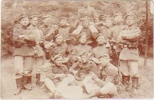 27431 photo Ak groupe de soldats 179 saucisses 1915