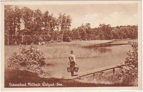 27371 Ak Mer Baltiquebad Ahlbeck Wolgast Lac vers 1925