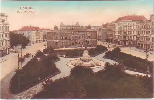 27366 Ak Görlitz der Postplatz um 1910