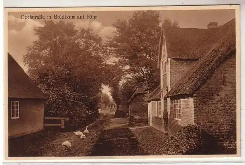 27364 Ak Dorfstrasse in Boldixum sur Föhr vers 1930