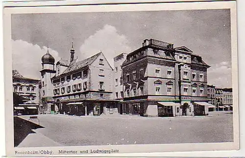 27358 Ak Rosenheim Mittertot u. Ludwigsplatz um 1920