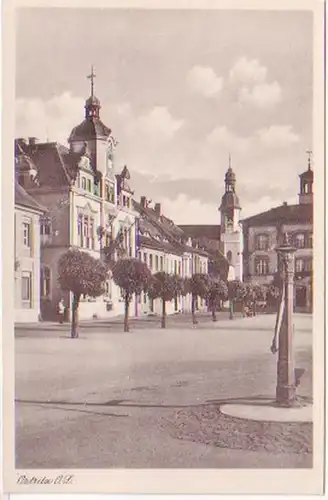 27350 Ak Ostritz O.-L. Die Stadt im Neißetal um 1940